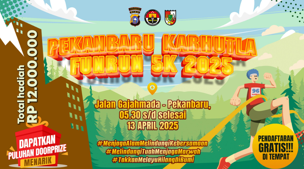 Ayo Ikuti Pekanbaru Karhutla Fun Run 5K, Dapatkan Hadiah dan Doorprize Menarik!