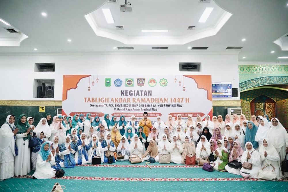 Gelar Tabligh Akbar Ramadan 1447 H, TP PKK Riau Gandeng Organisasi Perempuan Riau