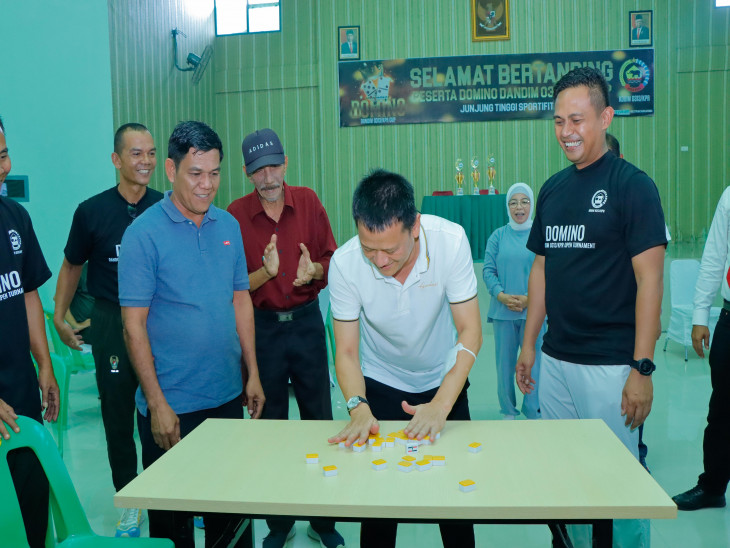 Open Turnamen Domino Dandim 0313/KPR CUP resmi dibuka oleh Penjabat (Pj) Bupati Kampar