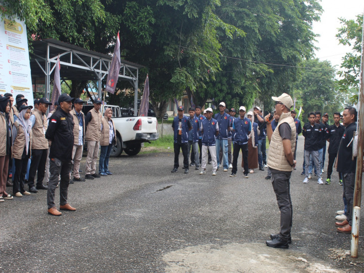 Hari Pertama Masa Tenang, Bawaslu Kampar Gelar Apel Siaga Pengawasan Libatkan Panwascam Hingga PTPS.