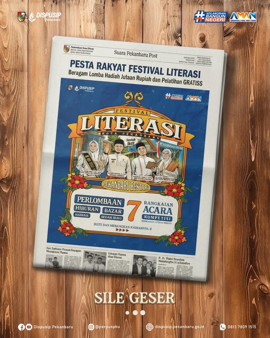 Festival Literasi 2026 Meriahkan Momen HUT ke 242 Pekanbaru