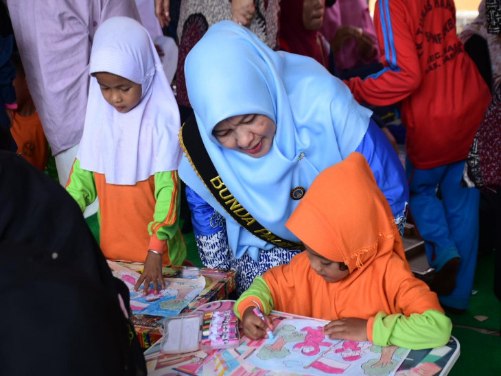 Sempena HUT RI ke 79, Bunda Paud Kampar Buka Lomba Mewarnai TK/PAUD se Kabupaten Kampar