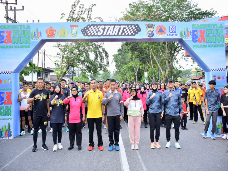 Bupati Kampar dan Forkopimda Lepas Karhutla Fun Run 5K, Peserta Sangat Antusias