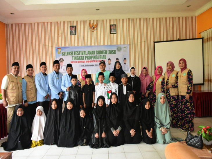 Pj Bupati Kampar Hambali, Resmi Membuka Seleksi Festival Anak Sholeh (FASI) Tingkat Provinsi Riau untuk BKPRMI Kabupaten Kampar.